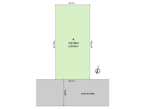 荏田東二丁目土地A区画 地形図 荏田東二丁目土地A区画 地形図