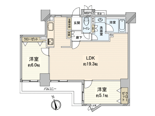 クリオ川崎伍番館 間取り クリオ川崎伍番館 間取り