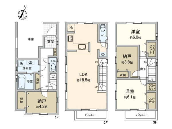 中原区上平間 新築2号棟 間取り 中原区上平間 新築2号棟 間取り