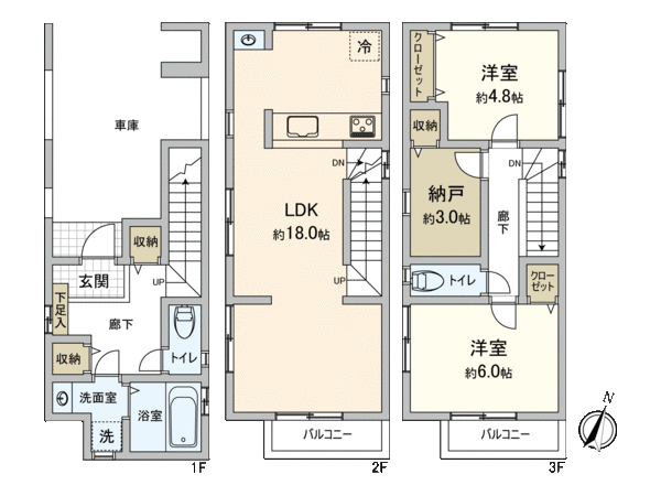 中原区上平間 新築3号棟 間取り 中原区上平間 新築3号棟 間取り