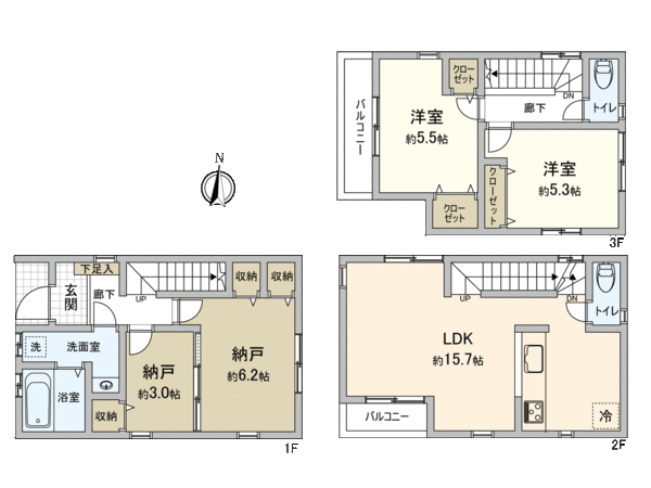 中原区上平間 新築5号棟 間取り 中原区上平間 新築5号棟 間取り