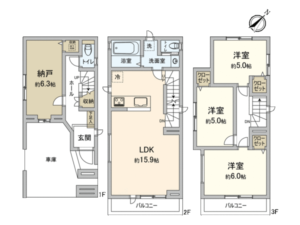川崎区四谷下町(新築1号棟) 間取り 川崎区四谷下町(新築1号棟) 間取り