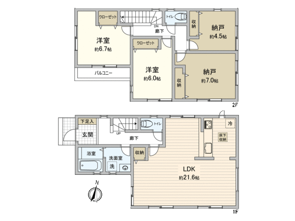 川崎区浜町1丁目(新築1号棟) 間取り 川崎区浜町1丁目(新築1号棟) 間取り