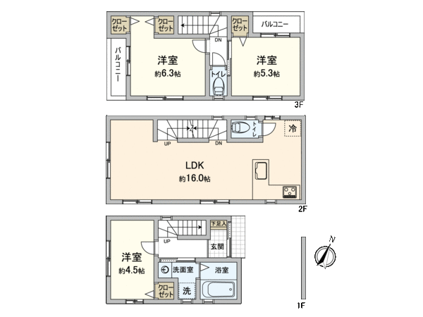 川崎区鋼管通3丁目(新築戸建) 間取り 川崎区鋼管通3丁目(新築戸建) 間取り