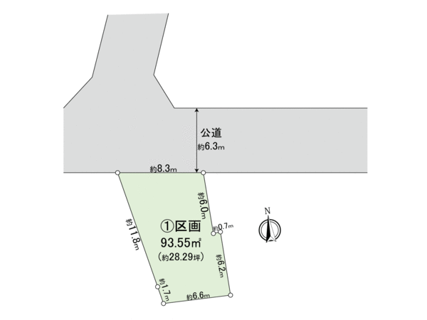 足立区保木間5丁目 土地 1区画 地形図 足立区保木間5丁目 土地 1区画 地形図
