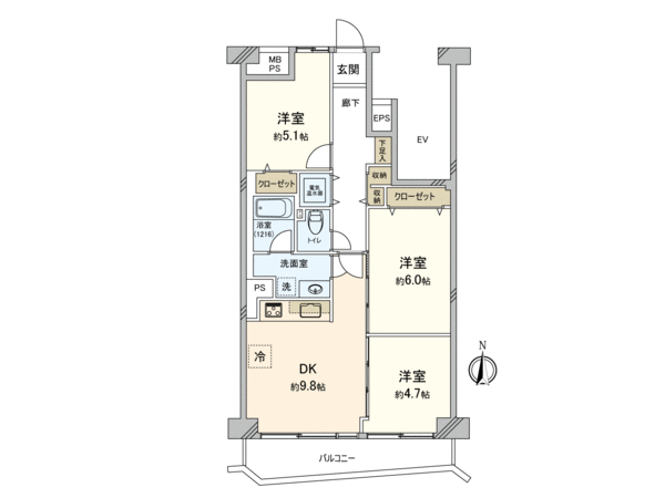 北千住スカイハイツ 間取り 北千住スカイハイツ 間取り