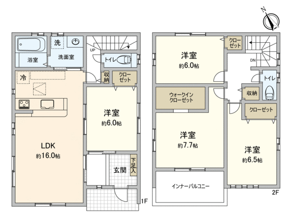 我孫子市東我孫子2丁目 新築戸建 6期3号棟 間取り 我孫子市東我孫子2丁目 新築戸建 6期3号棟 間取り