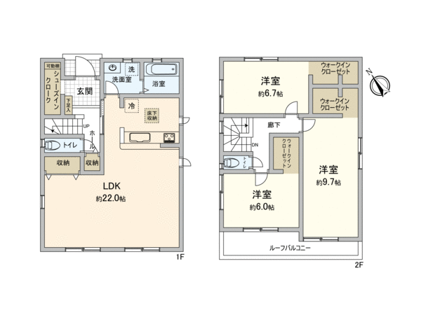 我孫子市古戸 新築戸建 20ー1期2号棟 間取り 我孫子市古戸 新築戸建 20ー1期2号棟 間取り