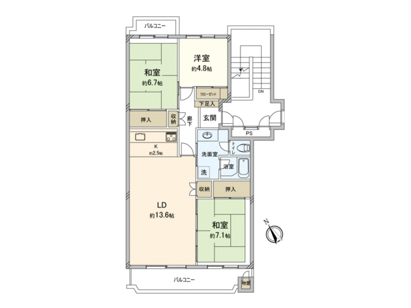 我孫子ビレジ 9号棟 間取り 我孫子ビレジ 9号棟 間取り
