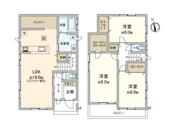 我孫子市若松 新築戸建 2号棟 間取り 我孫子市若松 新築戸建 2号棟 間取り