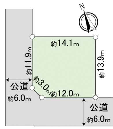 我孫子市布佐平和台5丁目 土地 地形図 我孫子市布佐平和台5丁目 土地 地形図
