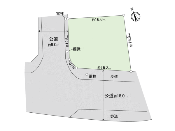 我孫子市布佐平和台5丁目 土地 地形図 我孫子市布佐平和台5丁目 土地 地形図