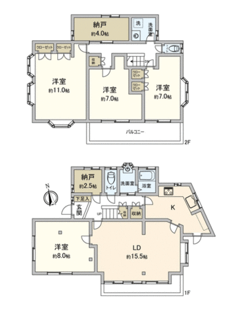 我孫子市つくし野1丁目 戸建 間取り 我孫子市つくし野1丁目 戸建 間取り