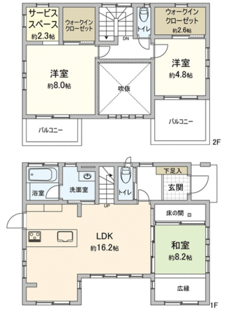富士見市山室2丁目 中古戸建 間取り 富士見市山室2丁目 中古戸建 間取り