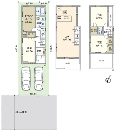ふじみ野市ふじみ野2丁目 新築戸建3号棟 間取り ふじみ野市ふじみ野2丁目 新築戸建3号棟 間取り