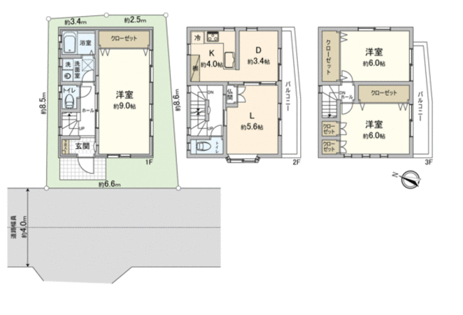 富士見市上沢1丁目 戸建 間取り 富士見市上沢1丁目 戸建 間取り