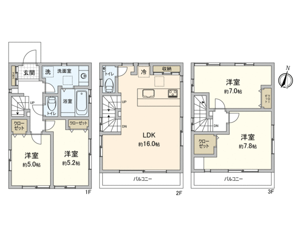 富士見市鶴瀬東2丁目 新築戸建 間取り 富士見市鶴瀬東2丁目 新築戸建 間取り