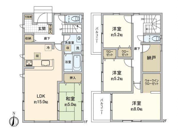 ふじみ野市仲2丁目 新築戸建 間取り ふじみ野市仲2丁目 新築戸建 間取り