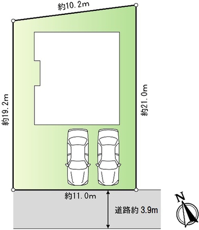 世田谷区奥沢6丁目 戸建 地型図 世田谷区奥沢6丁目 戸建 地型図