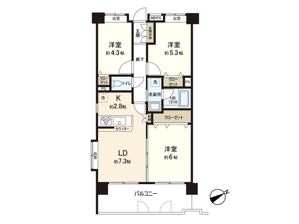 ライオンズマンション蕨南町 間取り ライオンズマンション蕨南町 間取り