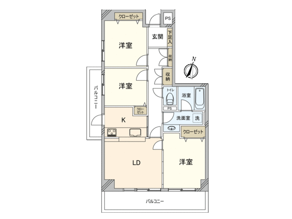 新本牧弐番館 間取り 新本牧弐番館 間取り