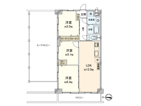 日商岩井西新井マンション 間取り 日商岩井西新井マンション 間取り