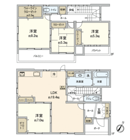 つくば市松代3丁目戸建 間取り つくば市松代3丁目戸建 間取り