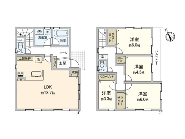 保土ケ谷区岩井町 新築戸建 B棟 間取り 保土ケ谷区岩井町 新築戸建 B棟 間取り