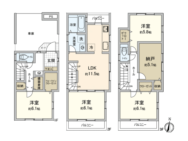 保土ケ谷区常盤台(新築3号棟) 間取り 保土ケ谷区常盤台(新築3号棟) 間取り