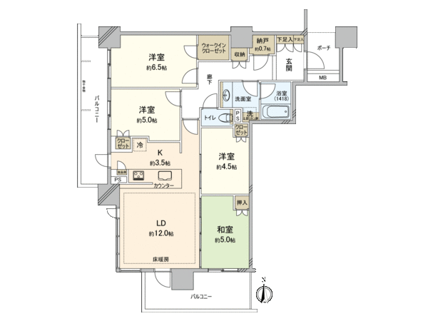 シティタワー金町 タワー棟 間取り シティタワー金町 タワー棟 間取り