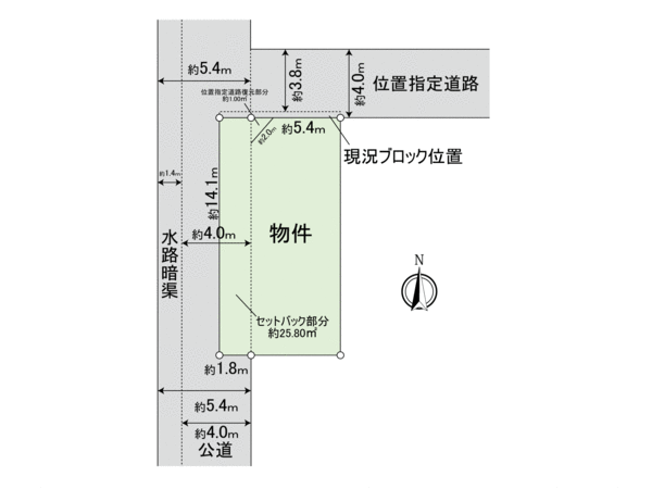 草加市氷川町 土地 地形図 草加市氷川町 土地 地形図