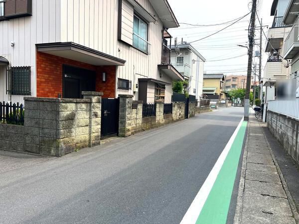 草加市氷川町 土地 前面道路(西側) 草加市氷川町 土地 前面道路(西側)