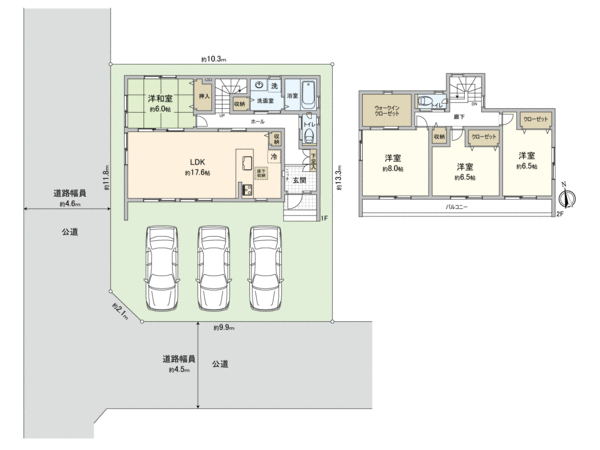 草加市谷塚町 新築戸建 間取り 草加市谷塚町 新築戸建 間取り