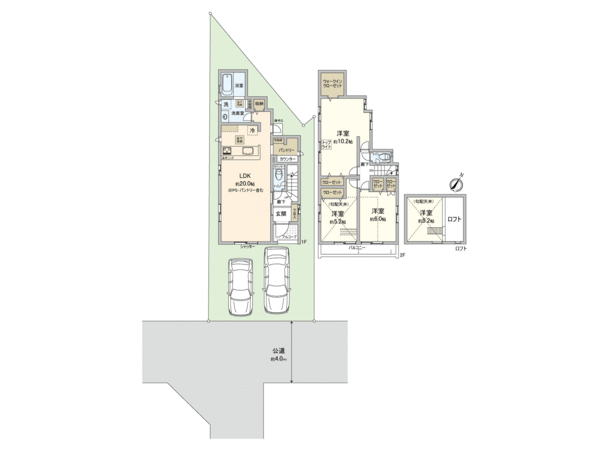 草加市新里町 新築戸建 1号棟 間取り 草加市新里町 新築戸建 1号棟 間取り