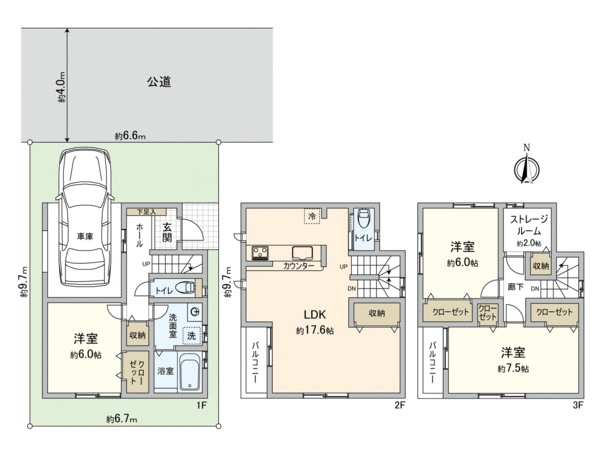 八潮市大字大曽根 新築戸建1号棟 間取り 八潮市大字大曽根 新築戸建1号棟 間取り