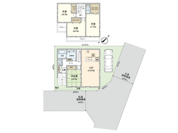 八潮市大字南川崎 新築戸建 間取り 八潮市大字南川崎 新築戸建 間取り