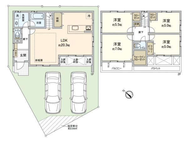 八潮市大字古新田 新築戸建 A号棟 間取り 八潮市大字古新田 新築戸建 A号棟 間取り