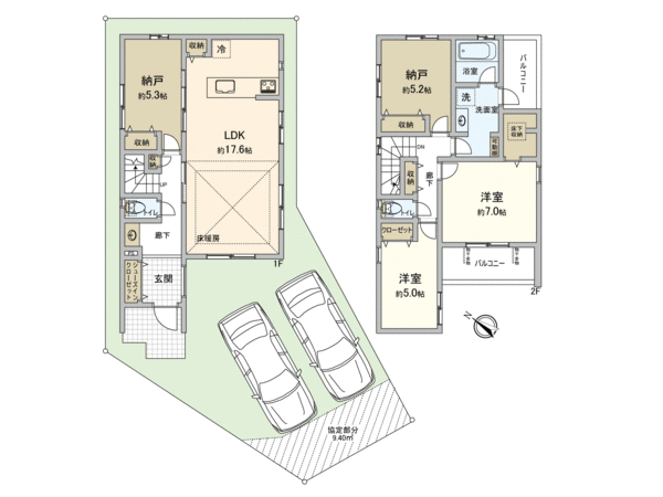 八潮市大字古新田 新築戸建 B号棟 間取り 八潮市大字古新田 新築戸建 B号棟 間取り