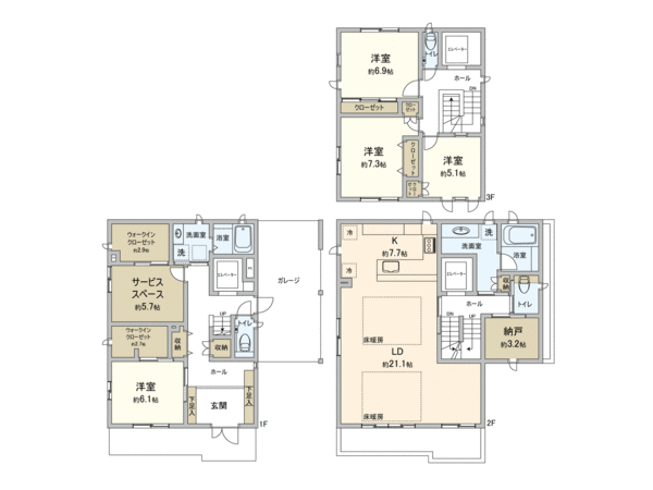 流山市おおたかの森南1丁目 戸建 間取り 流山市おおたかの森南1丁目 戸建 間取り