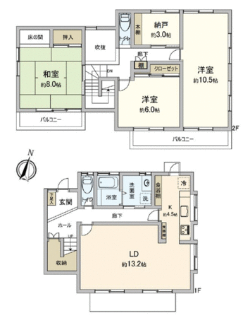 流山市富士見台1丁目戸建 間取り 流山市富士見台1丁目戸建 間取り