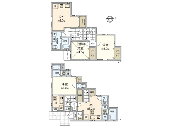 港南区上大岡東2丁目(アパート) 間取り 港南区上大岡東2丁目(アパート) 間取り