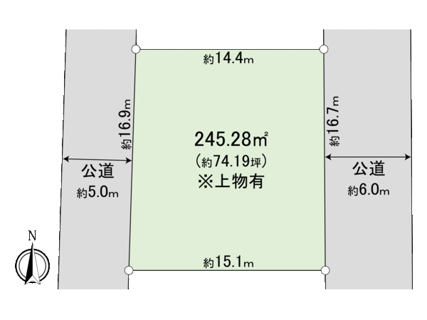 金沢区富岡西1丁目(土地) 地形図 金沢区富岡西1丁目(土地) 地形図