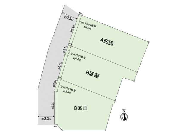 大津町1丁目 B区画 地形図 大津町1丁目 B区画 地形図