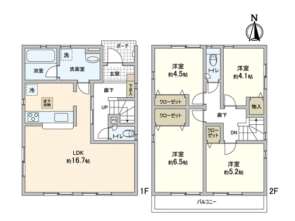 岩戸3丁目新築戸建 1号棟 間取り 岩戸3丁目新築戸建 1号棟 間取り