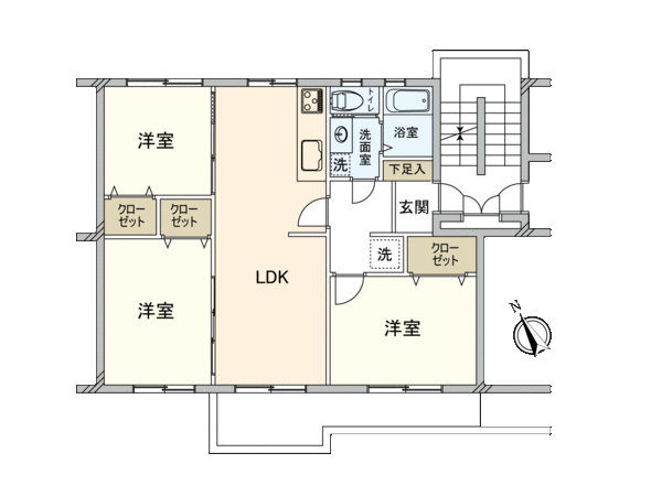 六ツ川台団地 2街区8号棟 間取り 六ツ川台団地 2街区8号棟 間取り