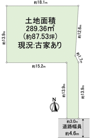 箕面市粟生外院3丁目【土地】 地形図 箕面市粟生外院3丁目【土地】 地形図