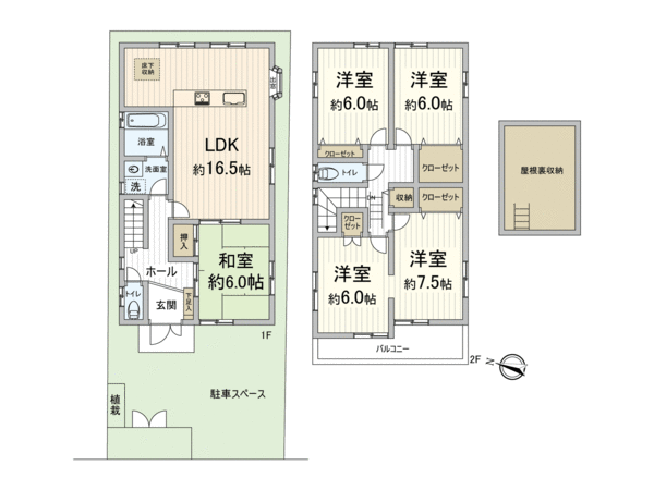 上野西2丁目 中古戸建 間取り 上野西2丁目 中古戸建 間取り