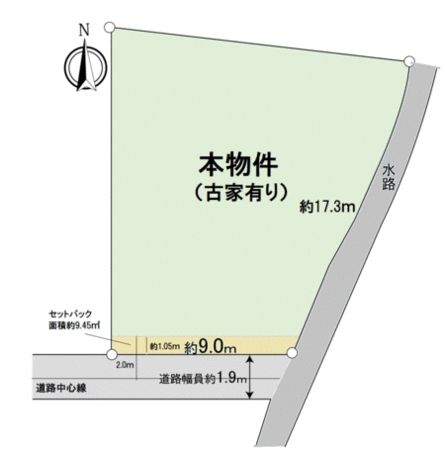 宝山町 古家付土地 地形図 宝山町 古家付土地 地形図