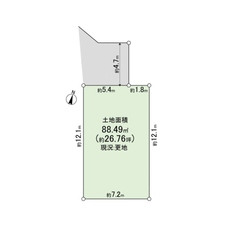 高槻市大塚町3丁目 9号地 地形図 高槻市大塚町3丁目 9号地 地形図