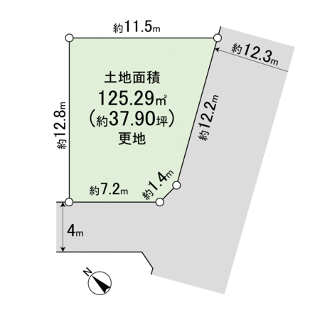 高槻市日吉台三番町 地形図 高槻市日吉台三番町 地形図